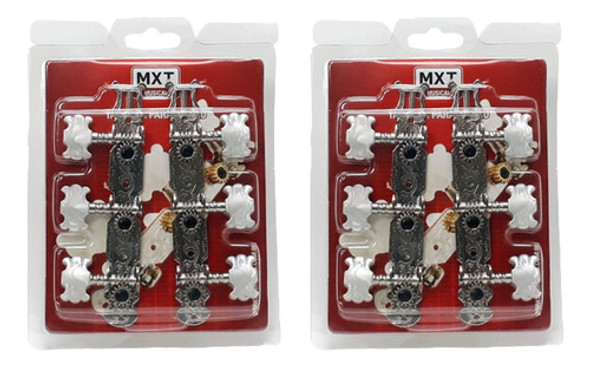 Kit 2 Tarraxa Tarracha Violão Nylon Pino Grosso Cromado 0