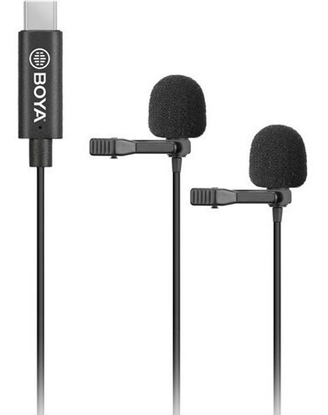 Microfone Boya Lapela Duplo By-m3d  Com Usb Tipo-c 0