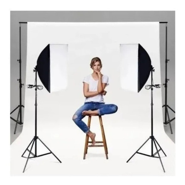 2 Softbox Luz Continua Video Fotografía Con Atril 1