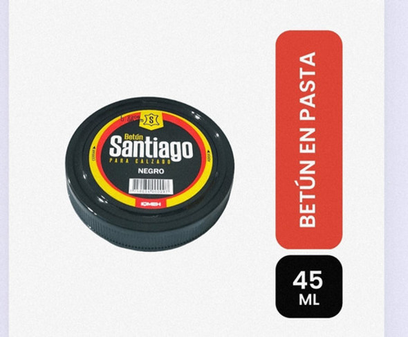 Pomada Betun Santiago Negro Para Zapatos 0