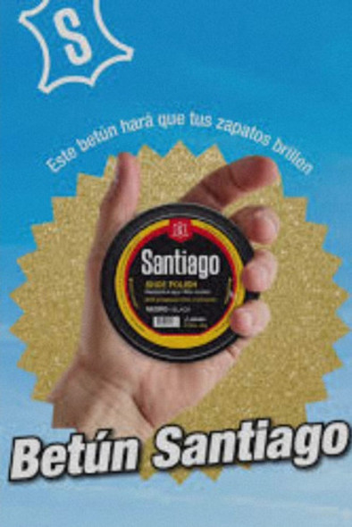 Pomada Betun Santiago Negro Para Zapatos 1