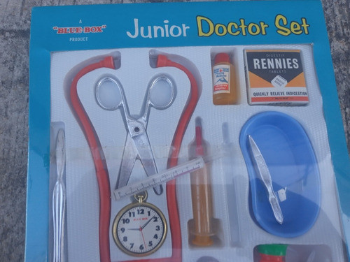 Juguete Vintage Pequeño Set Doctor Blue-box Hong Kong 1