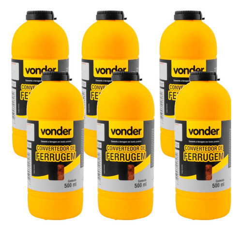Kit 6x Convertedor De Ferrugem Fundo Protetor Vonder 500ml 0