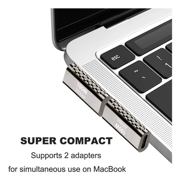 Areme Adaptador Usb C De Ngulo Recto De 100 W (paquete De 2) 1