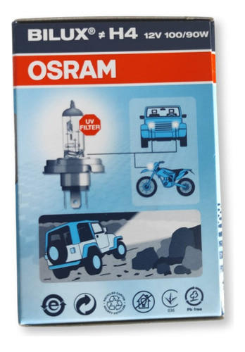 Lampara Osram Halogena H4 12v 100/90w P45t 1