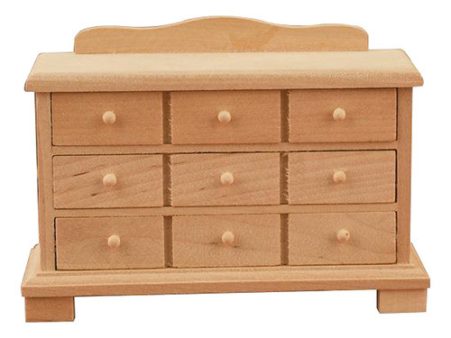 Casa De Bonecas Em Miniatura, Tv Armário De Madeira Com 1