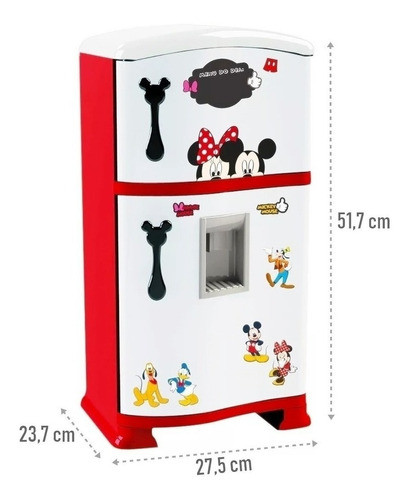 Mini Geladeira Infantil P/ Cozinha Mickey Completa - Xalingo 1