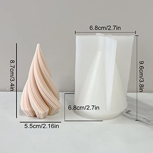 1 Molde De Silicona Conico Irregular Para Velas A Rayas 1