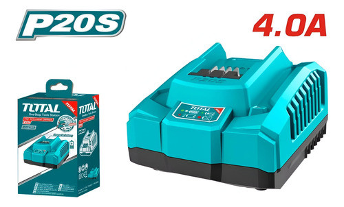 Cargador De Batería Rápido Inteligente Total 20v 4ah 1