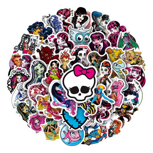 Pacote 50 Adesivos Monster High Impermeavel Removivel Lindos 0