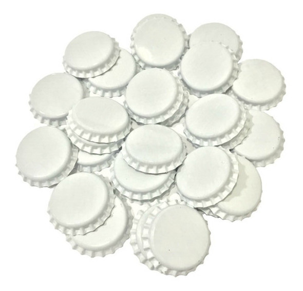 500 Tampinha Garrafa Coroa Cerveja Artesanal Cor Branca 0