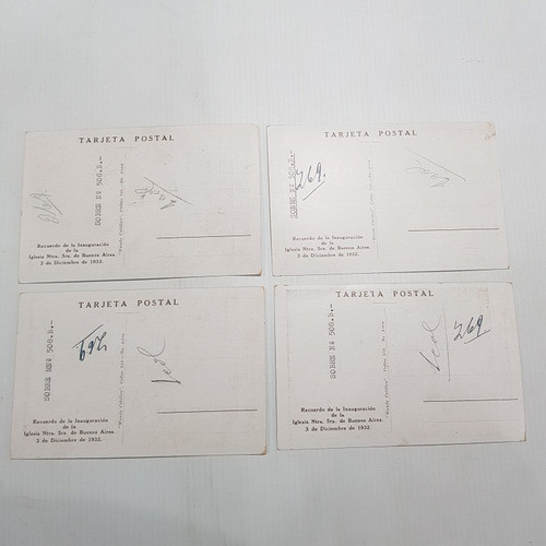 Antiguas Postales Iglesias De Bs As Lote X 4 Mag 59791 1