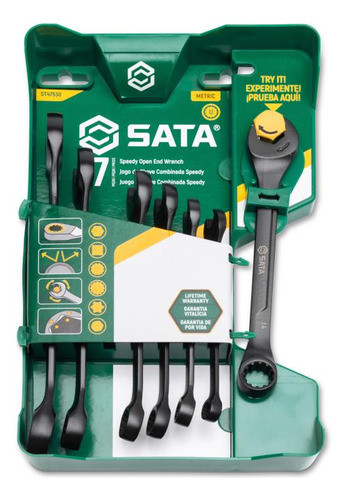 Jogo Chave Combinada Speedy X6 8 A 17mm 7 Peças Sata St47530 0