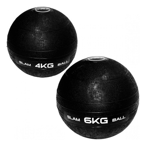 Bola De Peso Slam Ball Cross Fit 4kg + Bola Slam Ball 6 Kg L 0