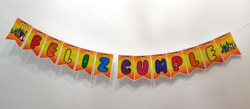 Banderin Deco Feliz Cumple Rainbow Friends Roblox Guirnalda 1