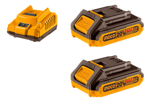 Set X2 Bateria 20v 2amp + 1 Cargador Ingco Fbcpk1222 0
