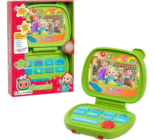 Cocomelon Sing And Learn Laptop Toy Para Niños, Luces, Sonid 0