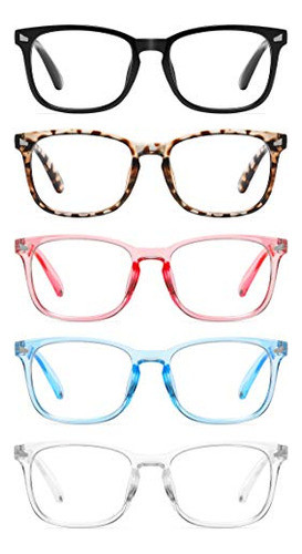Ccvoo 5 Unidades De Gafas De Lectura Azul Bloqueo De La Luz, 0