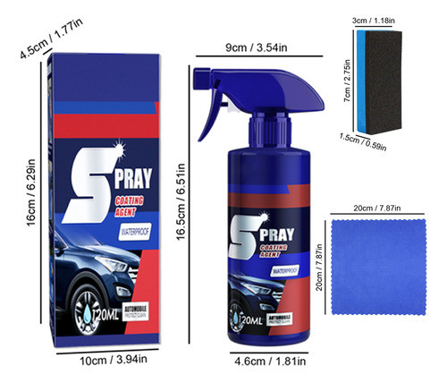 3 Peças De Spray De Carro, Revestimento Rápido, Spray Automo 1