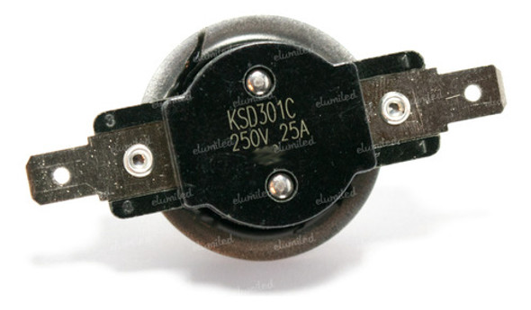 2 Termostatos Fijo 25a 250vac 120ºc Normal Cerrado Ksd301c 1