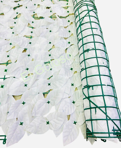 Cerca De Hojas Blancas Artificiales Plástica Jardín 3x1mt 1