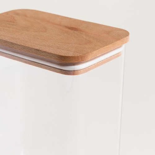 Frasco De Acrilico Grande Con Tapa De Madera. Trendy Corner 1