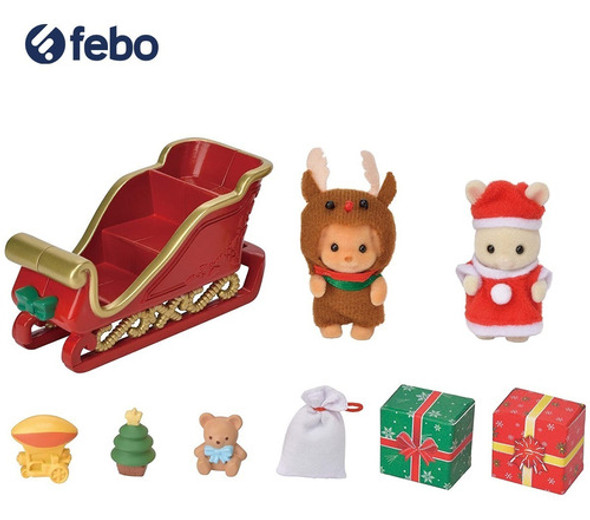 Sylvanian Families Baby Sleigh Ride + Accesorios Febo 1