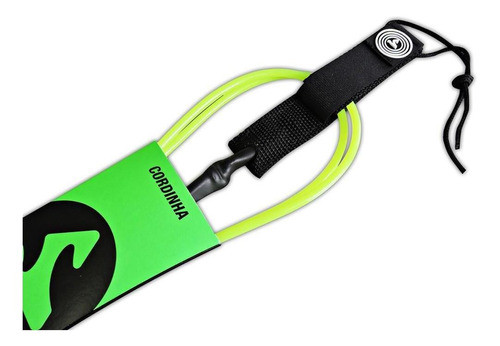 Leash Surf Regular Duplo Girador 6'/5mm Verde Fluor 1