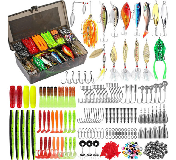 Kit Accesorios Pesca 292 Piezas Incluye Caja 0