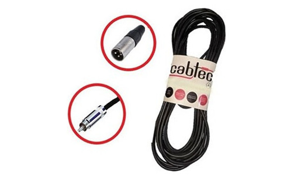 Cable Audio Xlr Canon Macho A Rca 6 Metros Cab-tec Neutrik 0