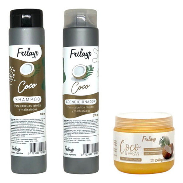 Combo Frilayp Shampoo +  Acondicionador + Máscara - Coco 0