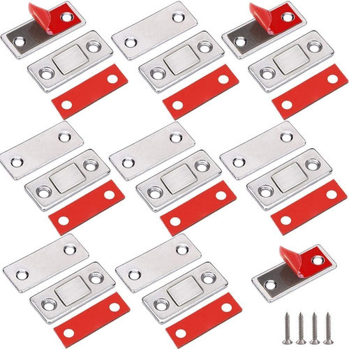 Pack De 8 Cierres Magneticos Para Puerta - Plateado. 0