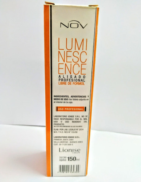 Alisado Luminescence Nov X 150ml Peluqueria Sin Formol Anmat 0 Alisado Luminescence Nov X 150ml Peluqueria Sin Formol Anmat 0