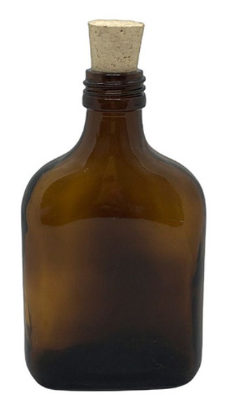 Petaca Botella Vidrio 200 Cc Ambar Tapon Corcho Pack X12 0 Petaca Botella Vidrio 200 Cc Ambar Tapon Corcho Pack X12 0