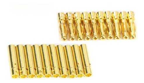 50 Pares X 4mm 4.0mm Banana Oro Bala Conector Para Batería R 1