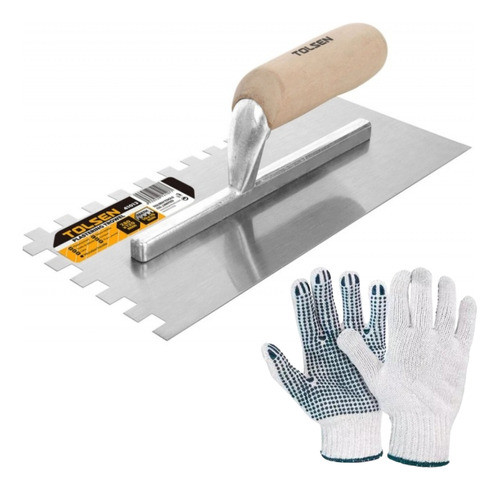 Llana Metalica Dentada Tolsen Mango De Madera 280x120mm -sc- 0