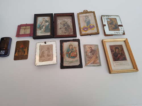 Lote D Antiguas Imágenes Religiosas Santos Estampitas Cristo 1