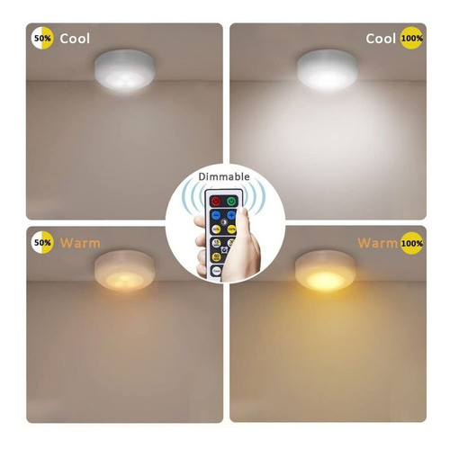 3  Lamparas Luz Led A Pilas C/control Para Placard Ropero 1