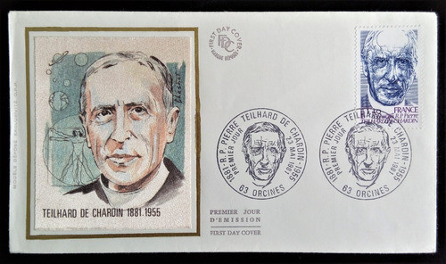 Francia Celebridades, Sobre T De Chardin 1er Día 1981 L15418 0
