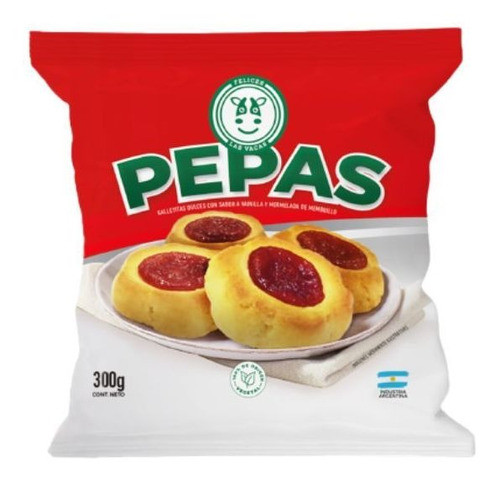 Galletitas Pepas Veganas Felices Las Vacas 300 G 0