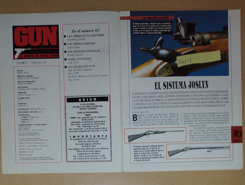 Revista Gun El Mundo Del Arma Ligera N°62 Junio De 1995 1