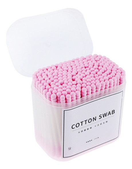 200x De Cabeça Cotonete Aplicador De Maquiagem De Rosa Rosa 0