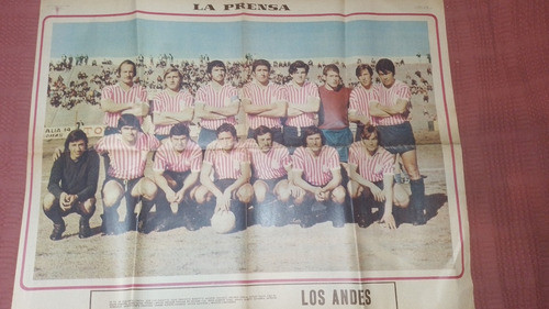 Lamina Diario La Prensa Club  Los Andes - Año 1971 - Equipo 0