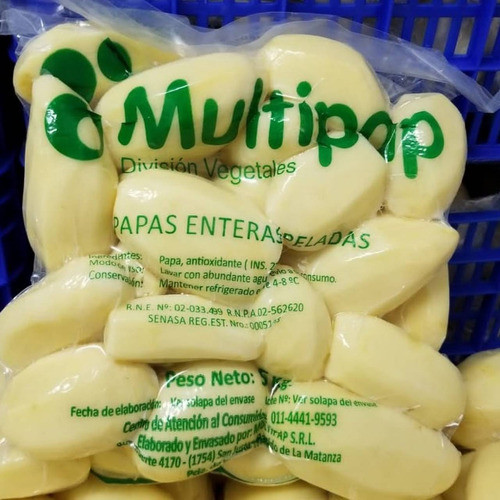 Papa Entera Pelada (envase Al Vacio) 5 Kg * Gastronomicos 1