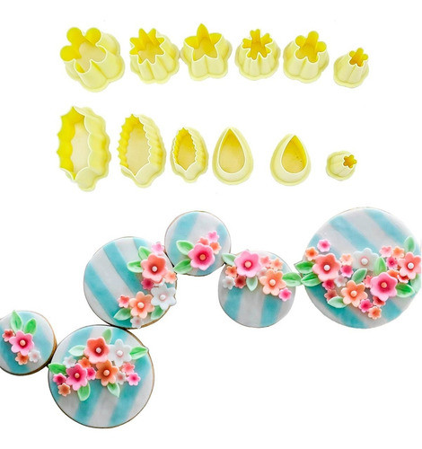 Cortador De Flores Para Pasta Americana Confeitaria 12 Pçs 0