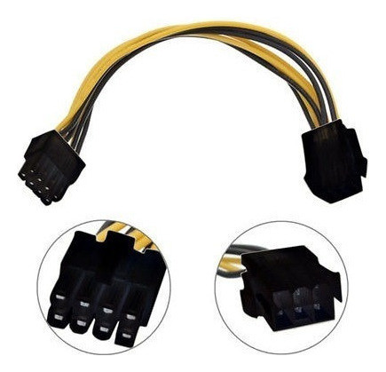 Pci-e 6 Pines A 8 Pines Adaptador Molex Cable De Video Tarje 0