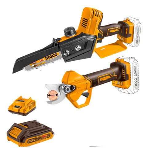 Combo A Bateria Mini Motosierra 6  20v P20s + Tijera Poda 20 0