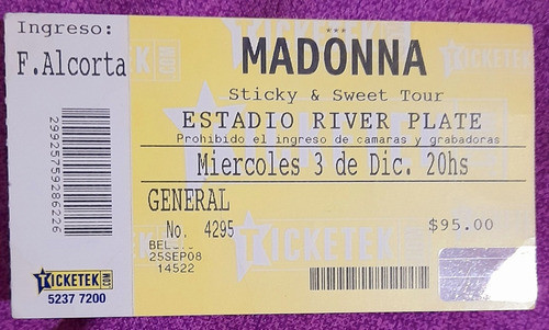 Entrada De Colección Madonna 0