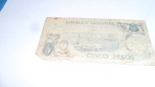 Billete Argentina $5 (*) 1
