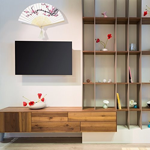 Abanico De Seda Y Bambu Plegable Flor Cerezo Sakura Pack 2 1